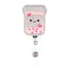 Key Rings Medical Scrub Life Rhinestone Retractable ID Holder For Nurse Name Accessories Badge Reel With Alligator Clip