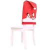 Santa Claus Hut Chair Cover 2021 Frohe Weihnachten Dekorationen für Home Ornamente Jahr Navidad Noel Weihnachten Geschenk F Covers
