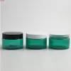 20 x 120g 4OZ Travel Empty Turquoise Blue Cream Jar With Black White Clear Lids 120cc Make Up Cosmetic Packaginggood