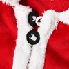 0-2t Quality Christmas Costume Baby Boy Ubrania Zestaw Niemowlę Kids Santa Claus Z Długim Rękawem Topy + Spodnie + Kapelusz + Sapet