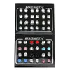 Fashioh en acier inoxydable sans boucles d'oreilles magnétiques de piercing pour femmes hommes mixcolorwhite cristalline oreille bijoux 5466153