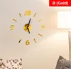 3D Mirror Number Wall Clock Stickers Modern Design Digital Wall Clocks voor Home Art Living Room Office Decoration