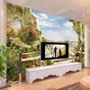 Wallpapers European Style Garden Landscape Mural Wallpaper 3D Nature Scenery Wall Painting Living Room TV Bedroom Background Papers