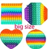 Big Super Size 20cm Rainbow Push Bubble Fidget Speelgoed Grote Oversize Sensorische Stress Reliever Toy Volwassen Kids Geschenken DHL