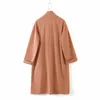 Autumn Women Trench Coats Solid Long Sleeve Loose Open Stitch Female Elegant Office Lady Outerwear Clothing 210513