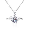 Pendant Necklaces 2021 Ladies S Fashion Accessories Sliver Angel Wing Necklace Luxurious Crystal For Women Girl
