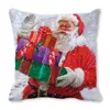 Cushion/Decorative Pillow Christmas Decor Cushion Cover 18x18 Inches Santa With White Beard Printed Throw Covers Xmas Home Deocrative Pillow