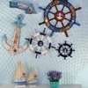 Fishing Net Cotton Hanging House Wall Decor Ocean Theme Mediterranean Style Decorative Fishnet Ornaments Objects & Figurines