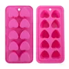 Verão Silicone Gelo Lattice Molde Home Sorvete Sorvete Coração Molde de Geléia Caixa de Sorvete Ferramentas Household T500772