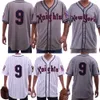 Roy Hobbs The Natural #9 Knights Redford Camisetas de béisbol de película para hombre, color blanco y gris