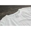 Évider dentelle Patchwork coton blanc pétale manches chemise femmes hauts amples été Blouse 210615