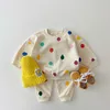 Vêtements pour enfants printemps automne 2021, ensemble de vêtements pour bébé garçon et fille coréenne, joli imprimé ballon, tenue pour jumeaux, Sets6735843