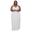 grande robe pour femme pur jarretelle mode lâche jupe de sol robe femmes Designers vêtements 2022 XL-5XL