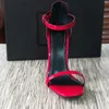 Scarpa di alta qualità 2021 Designer di lusso Stile Pelle verniciata Tacchi alti Donna Lettere uniche Sandali Abito Scarpe da sposa Sexy 10,5 cm XX-0045