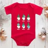 Pagliaccetti 2021 Buon Natale Del Bambino Della Tuta Accogliente Del Bambino Della Ragazza Del Corpo Set Casual O-Collo Del Pagliaccetto Infantile Abiti Rosso Nato ragazzo Clothws