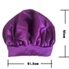 Satynowa Night Sleep Cap Hair Care Cover Turban Szeroki zespół Elastyczna Nakrycia głowy Czapka Bonnet Nightcap Sypial Hat Head Wrap