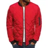 Men Quilted Padded Puffer Jacket Casual Zip Up Winter Warm Coat Bomber Outwear X0621