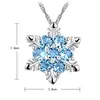 Hängsmycke halsband 1pc s Promotion Fashion Creative Chic Snowflake Rhinestone Crystal Party Xmas Elegant Halsband Bu