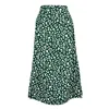 Women Chiffon Skirt Spring Summer Fashion Female High Waist Vintage Casual Leopard Bohemia Beach Zipper Split s 210423