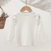 Bebek Bahar Bebek Uzun Kollu Dip Gömlek Kore Versiyonu Çocuk Batı Tarzı Kızlar Tişört Üst İnce Bölüm P4297 210622