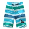 Summer Plus Size Beach Kids Surf For Swimwear Fashion Stripe Boys Swim Surfing Shorts Board Quick Dry Silver 210417