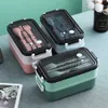 Lunch Box Bento Box for Student Office Worker Double-layer Microwave Heating Lunch Container Food Storage Container 210925