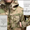 Jaqueta tática de homens camuflagem vestuário exército impermeável multicam macho fleece militar soldado airsoft combate roupas 211013
