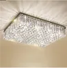 Contemporary Square Crystal Ceiling Light K9 Crystal Lamp Luxury LED Crystal Light for Living Room Bedroom
