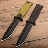 GB G1500 Survival Couteau droit 4 modèles 12C27 Dents de scie Titane noir enduit Drop Point Lame fixe Camping Randonnée Chasse Couteaux tactiques Avec gaine Kydex