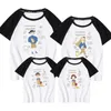 Casual Family Look Matching Outfits T-shirt Clothes Mother Father Son Daughter Kids Baby Summer Cartoon Printing 210521