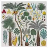 Luxury Brand Design Sago Cycas Palm Tree Square Twill Silk Scarf 130cm Kvinnor Bandanna halsdukar för damer sjal