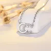 Fashion Brand Designer Double C Letters Necklace Gold Tone Zircon Necklaces For Women Men Wedding Party Jewelry Gift