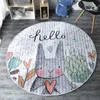 950g Carpet for Children Baby Play Mats Educational Mat Kids Storage Bag for Toy 150cm Cartoon Round Rug Puzzle Mat On the Floor 210724