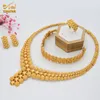 Earrings & Necklace Nigerian Wedding Jewelry Set Gold Plated Dubai African Chokers Rings Fashion Bridal Jewellery Sets For Women