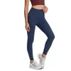 L-94A Women Yoga Pants Naked Feeling Leggings High-Rise Sports Outfit With Waistband Pocket Lig htweight Buttery-Soft Tights for Workout