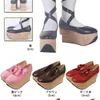 Womens Platform High Heel Pumps Sandals Cross-straps Lolita Cosplay Creepers Japanese Harajuku Shoes Rocking Horse Geta 220315