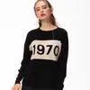 Womengaga Kadınlar 1970 Mektup Kazak Uzun Kollu Kazak Moda Yıldız Top 1970 Örme Tops Kız Kadın 7HBF 210603