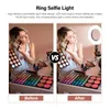 Lumière de 12 "Selfie Selfie avec support de trépied - Ports USB de bureau de bureau Dimmable, éclairage de la caméra de cercle LED pour le flux en direct / maquillage