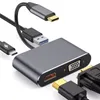 USB-C zu HDTV VGA USB3.0 Typ C PD 4 IN 1 Adapter High Speed 4K 60HZ Auflösung Unterstützung für MacBook Tablet