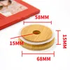 Wholesale 62mm 68mm Friendly Bamboo Lids Reusable Caps Drink juice lid with Straw Hole and Silicone Seal