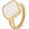 Designer Ring Clover Stones Rings Lovers Wedding for Man Woman 2 Style 15 Color Top Quality