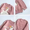 Autumn Winter Vintage Black Sweater Women Long Sleeve Cartoon Duck Pullover Top Fashion Korean Casual Loose Knitted Sweaters 210525