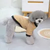Köpek Giyim Polar Çizgili Sıcak Ceket Yavru Kış Soğuk Hava Yumuşak Rüzgar Geçirmez Küçük Köpekler Coat Oyuncak Için Oyuncaklar Poodi Mini Pinscher Shih Tzu Chihuahua A70