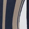 Twotyle listrado temperamento camiseta para mulheres turtleneck luva longa hit cor slim curto tops feminino elegante 210722