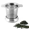 9*7.5 cm Rvs Theezeefje met 2 Handvatten Thee en Koffie Filters Herbruikbare Mesh Thee Infusers mand DHP43