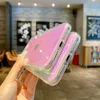 Laser Color paper Changing Bling phone Cases Glitter Purple Light Straight Side Soft TPU Colorful Camera Protection For iPhone 13 12 11 Pro Max XR XS X 8 Plus cover