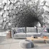 Ny 3D -tapet Anpassad foto Mural Art 3D Stereoskopiskt abstrakt rymdcementvägg vardagsrum soffa TV bakgrund vägg heminredning