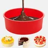 Partihandel 6 tums rundform Silikonkakaformar för kök Bakeware DIY Mousse Choklad Desserter Bakning Mögel Verktyg