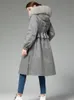 Futra kobiet faux prawdziwe ubrania dla kobiet w Parma 2022 Naturalny liniowiec długi płaszcz zimowy kołnierz ciepły parkas my s