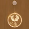 Kerstdecoraties ornamenten Home Window Decoratie 3D-schijf Opknoping LED-lichten Verzenden zonder batterij kamer decoratief licht